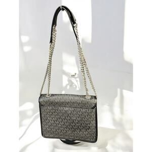 Michael Kors Monogram Coated Canvas Chain Shoulder Bag